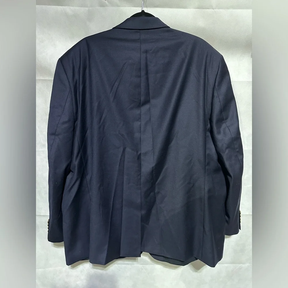 Lauren Ralph Lauren Blazer Jacket Mens 52 R Navy Blue Wool Gold Buttons Preppy
